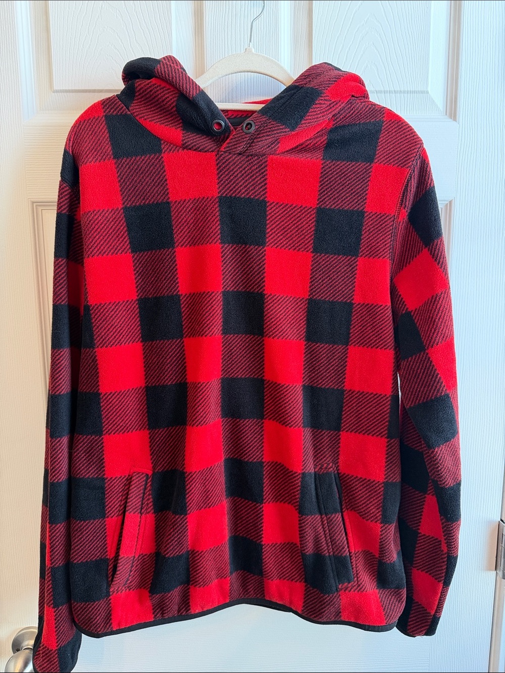 Aeropostale | men’s buffalo plaid fleece pullover hoodie sweatshirt large